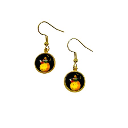 earrings steel gold little prince19